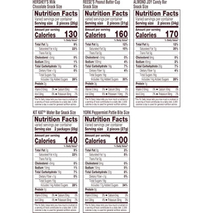 HERSHEY'S Assorted Chocolate Candy Variety Pack - 25 Ounce - Includes Milk, Dark, Reese's, Almond Joy & Kit Kat