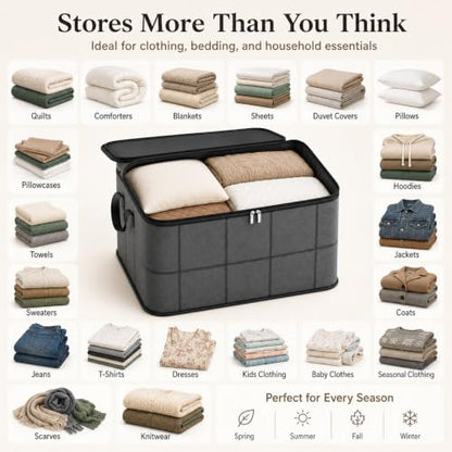 180L Large Capacity Storage Bag with Zipper for Moving & Organization