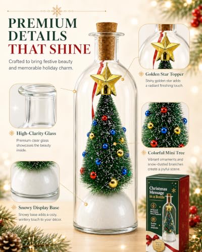 Christmas Message in a Bottle Voice Playback - Recordable Holiday Decor - Variation 3