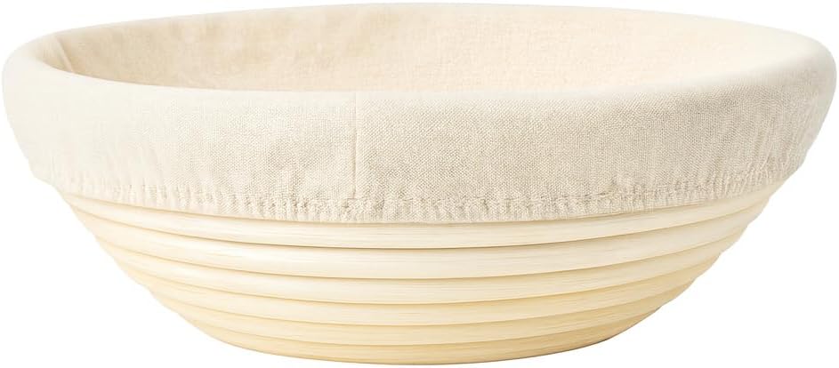 Saint Germain Bakery Premium Round Bread Banneton Basket - Ideal 9-Inch Brotform Proofing Basket with Liner