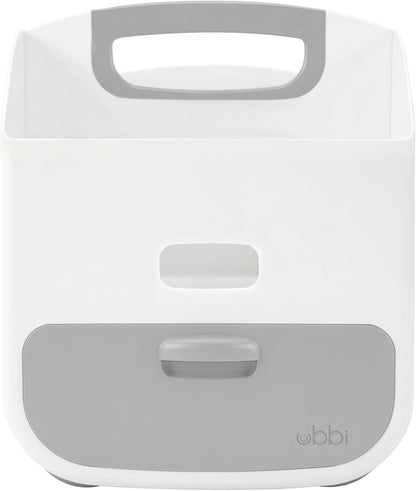 Ubbi Portable Diaper Changing Station - Diaper Storage Caddy Organizer with Folding Mat | Gray