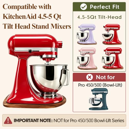 KitchenAid 4.5-5 Qt Tilt-Head Mixer Slider Mat - Brown, Pine Wood
