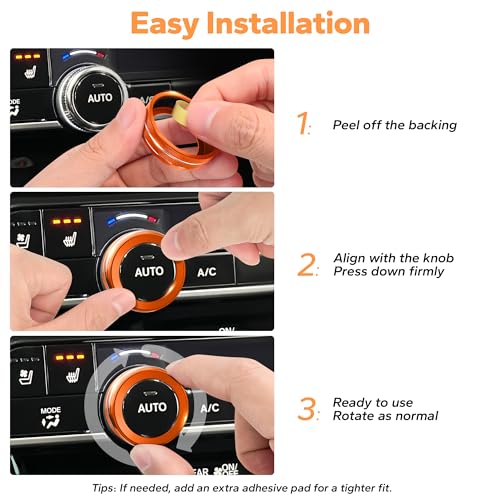 Honda Pilot & Passport 2026 Knob Covers - Orange, 4PCS Interior Accessories