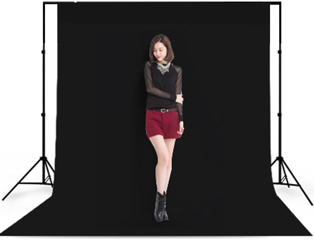 Skiennix Black Backdrop Fabric - Perfect for Portraits & Video Shoots | 5x7ft Size