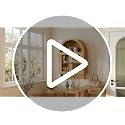 Arched Bathroom Wall Cabinet with Glass Doors and Towel Bar - Natural Wood Finish