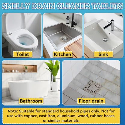 Garbage Disposal Cleaner Tablets Deodorizer 25 Pack - Sink & Drain Freshener