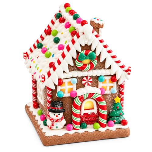 LED Gingerbread House Decorations - Indoor Christmas Village Display