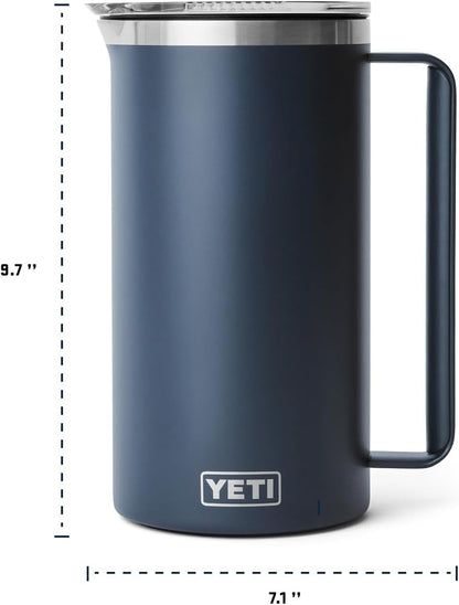YETI Rambler 64 oz Pitcher, Vacuum Insulated, Stainless Steel with MagSlider Lid, Cape Taupe