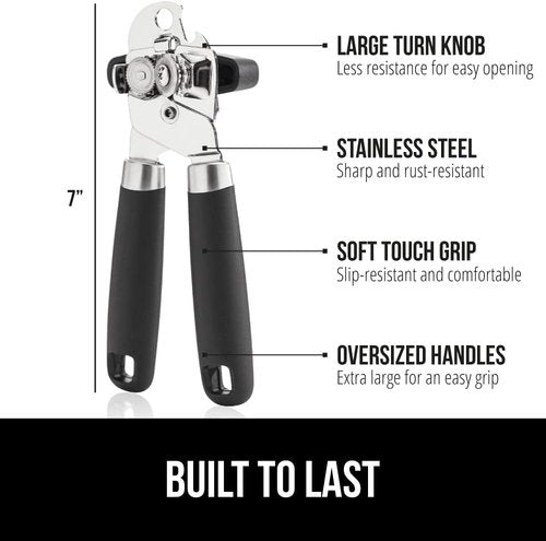 Gorilla Grip Can Opener & Silicone Coffee Mat Bundle - Black | Includes Bottle Opener, 11.5x18.5 Size