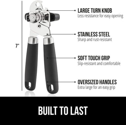 Gorilla Grip Can Opener & Silicone Coffee Mat Bundle - Black | Includes Bottle Opener, 11.5x18.5 Size