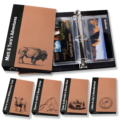 Personalized National Park Map Binder with Custom Icons & PVC Sleeves