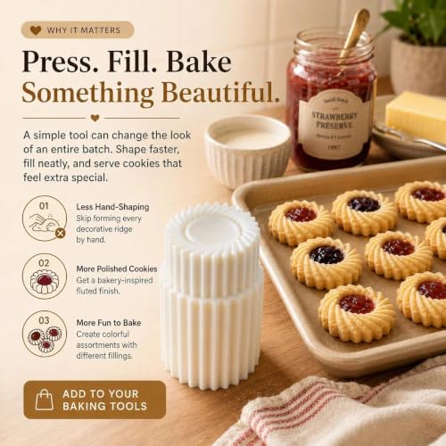 Creative Double-Ended Pastry Mold with Fluted Jam Cookie Cutter 1Pc