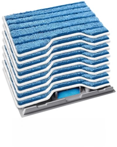 Reusable Mop Pads Compatible with Shark Vac Mop VM252 VM250 VM401 Blue 1+4+8 Pack