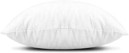 EDOW Throw Pillow Inserts - Set of 2 Lightweight Down Alternative Polyester Cushions | 18x18 White, Machine Washable