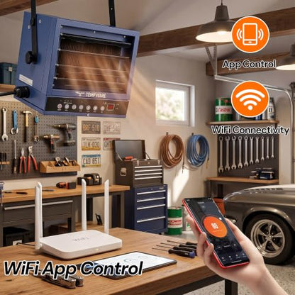 5000W WIFI App Control Electric Garage Heater with Power Cord - 240V