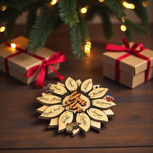 Sunflower Faith Christmas Ornament 2025 - Religious Gift for Women, Bible Verse Decoration with Variation You Are Sunflower