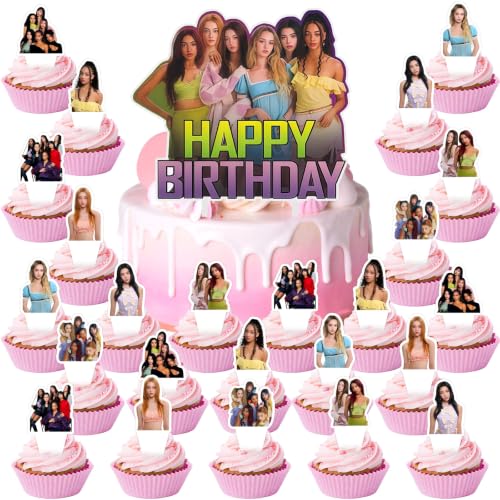 Cake Topper 25PCS Birthday Decorations for Cupcakes & Desserts