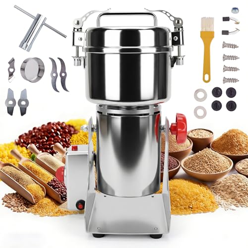 Electric Grain Mill Grinder 1000g Stainless Steel Spice & Flour Mill