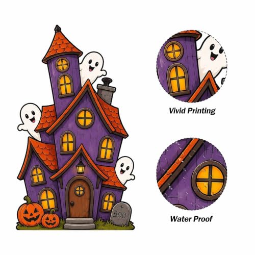 Halloween Cutout Standee - Haunted House Porch & Yard Decor, 5 ft - Variation of Haunted House / 5 ft