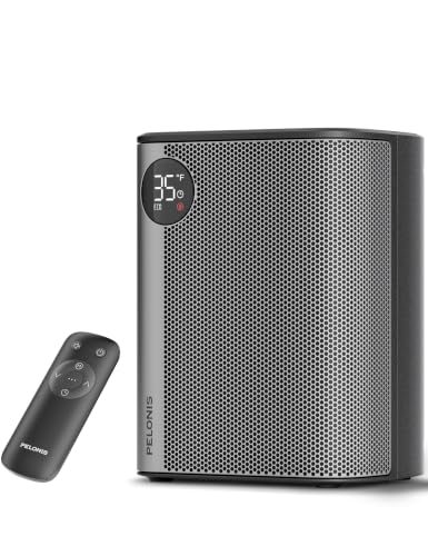 1500W Ceramic Space Heater with Remote Control for Bedroom & Office