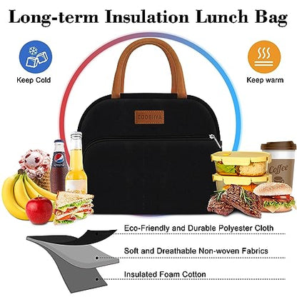 Coobiiya Lunch Bag Women, Lunch Box Lunch Bag for Women Adult Men, Small Leakproof Cute Lunch Tote Large Capacity Reusable Insulated Cooler Lunch Container for Work/Office/Picnic/Travel-Leopard