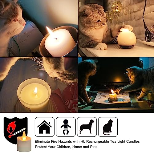 Rechargeable RGB Flameless Candles with Remote & Charging Station - Waterproof Outdoor Tea Lights, 12pcs
