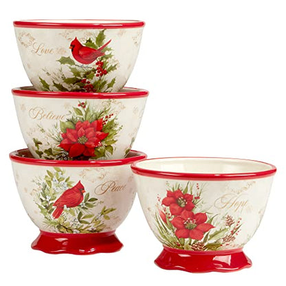 Winter's Medley 16-Piece Dinnerware Set for 4 - Festive Holiday Ceramic Tableware