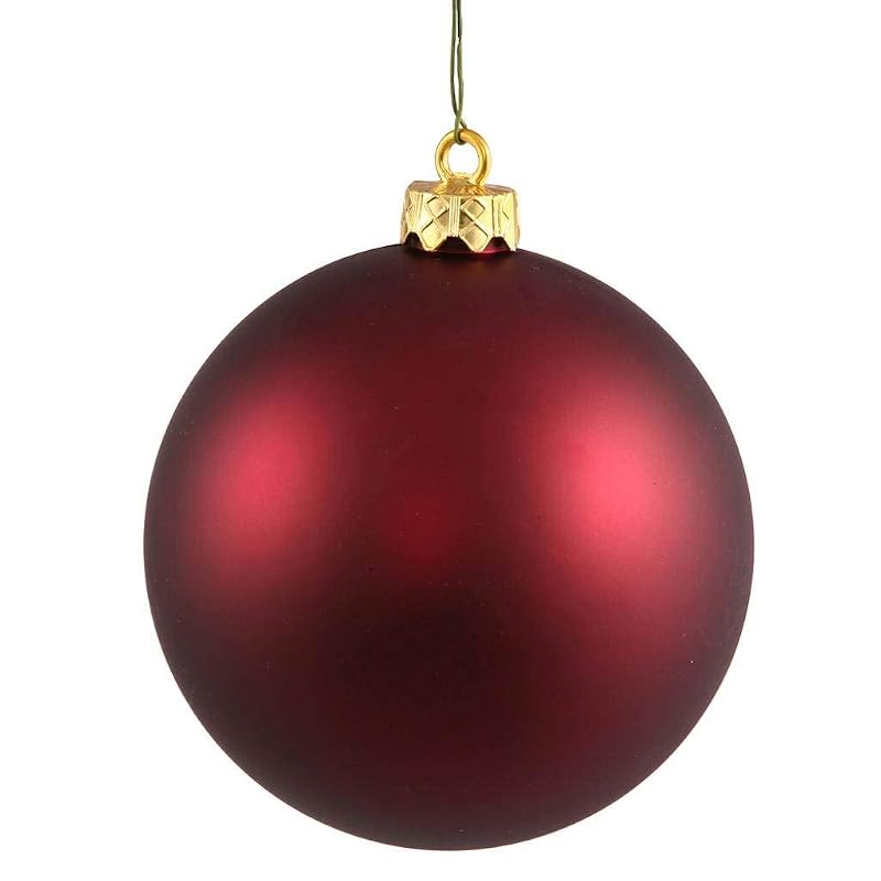 Wine Matte 6'' Ball Christmas Tree Ornament (4 Pack)