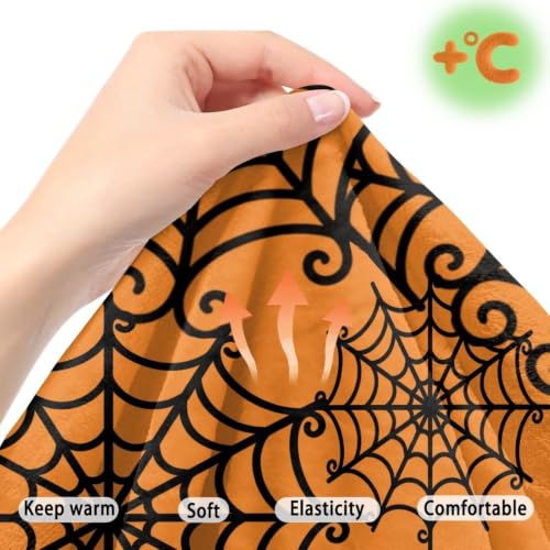 Pumpkin Spider Web RV Dinette Cushion Covers Set of 2 - Fall Decor