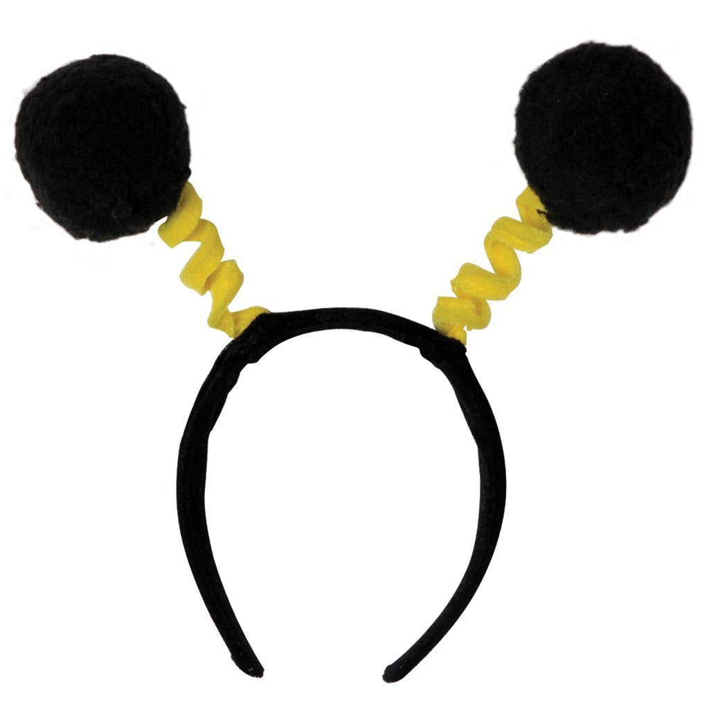 Soft-Touch Pom-Pom Boppers (black & yellow) Party Accessory (1 count) (1/Pkg)