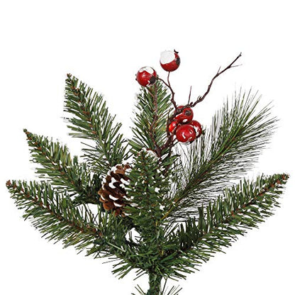 3 ft Snow Tipped Artificial Christmas Tree with Berry Accents and Burlap Base