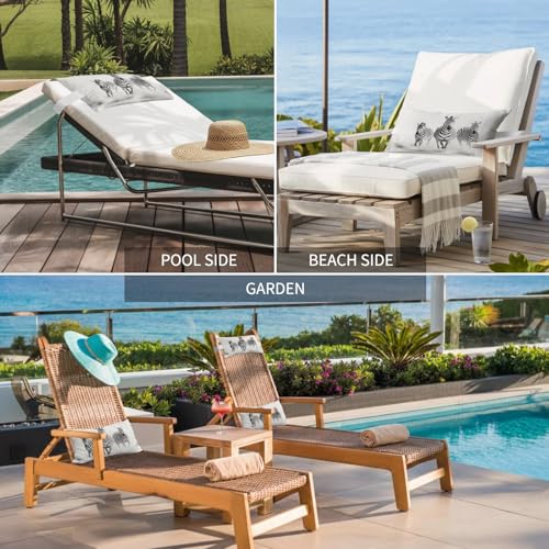 Outdoor Lumbar Pillow 12x20 Inch Black White Waterproof Throw Pillow Cover with Insert - Farmhouse Style, Supportive Headrest for Patio, Travel, Office, Car (Black, White, Ash Gray, Charcoal / Pack of 1)