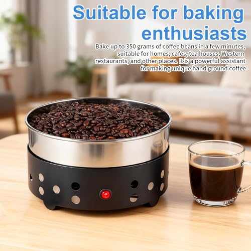 Coffee Bean Cooling Tray with Chaff Collection - Stainless Steel Roasting Cooler for Home Cafe
