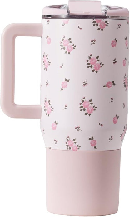 HydroJug Coffee Traveler 20 oz - Insulated, Leak-Resistant Ceramic Travel Mug | Hot & Cold Drinks, Wildrose