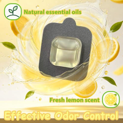 Deodorizer Refills for Odorsorb & Refresh Pod Holders - Natural Lemon Scent, Long-Lasting Freshness, 8 Pack