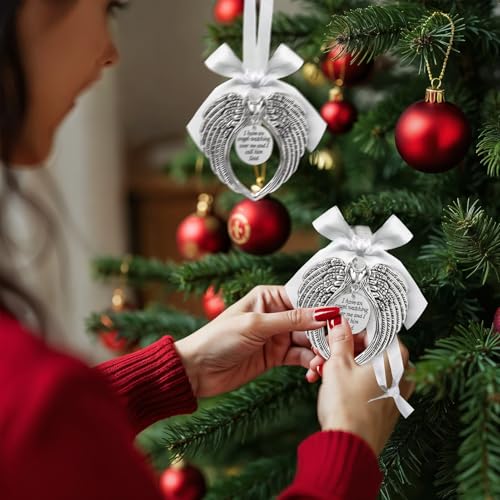 Angel Wings Memorial Ornament for Christmas Tree - In Loving Memory of Brother