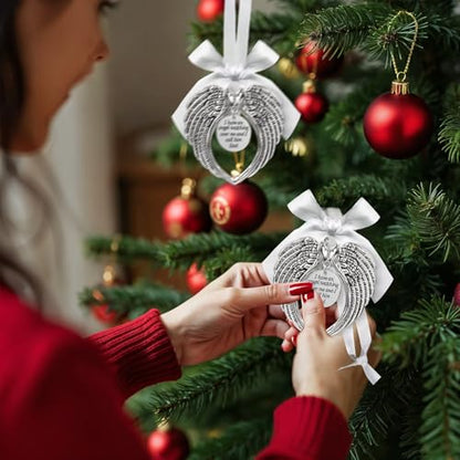 Angel Wings Memorial Ornament for Christmas Tree - In Loving Memory of Brother