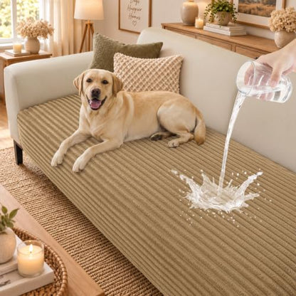Waterproof Couch Cover for Dogs - Non-Slip Pet Sofa Protector, 36x71 Inches - Camel, 1 Piece