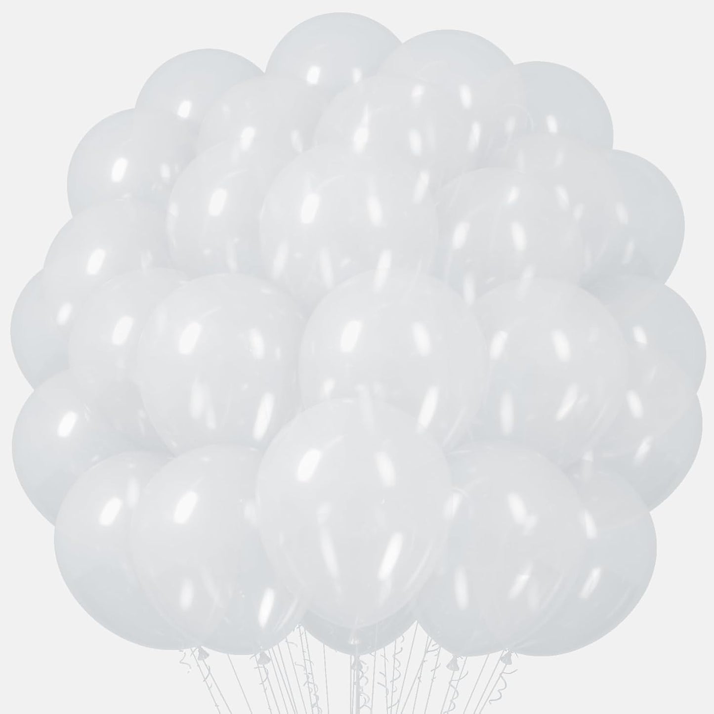 Voircoloria Clear Balloons - 12-Inch Transparent Latex Balloons | 66-Pack for Parties & Celebrations