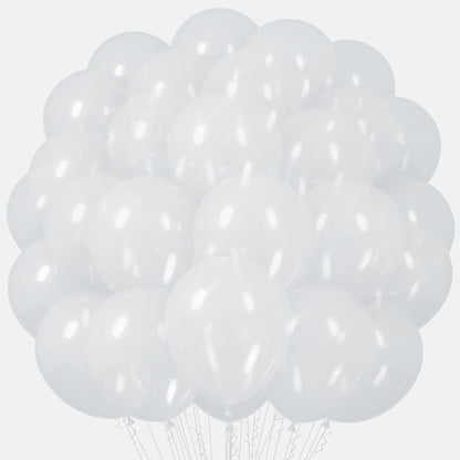 Voircoloria Clear Balloons - 12-Inch Transparent Latex Balloons | 66-Pack for Parties & Celebrations