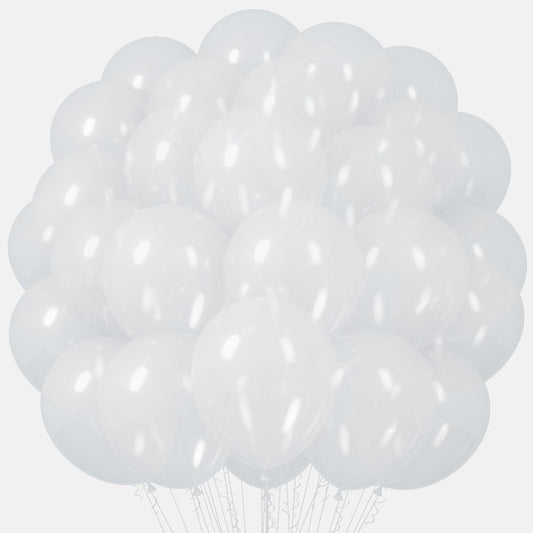 Voircoloria Clear Balloons - 12-Inch Transparent Latex Balloons | 66-Pack for Parties & Celebrations