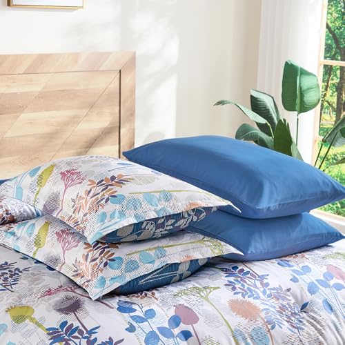 7-Piece King Size Botanical Comforter Set - Microfiber Bed Bedding