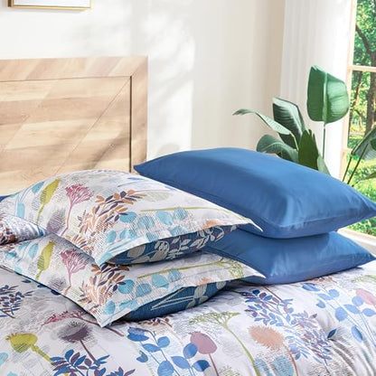7-Piece King Size Botanical Comforter Set - Microfiber Bed Bedding