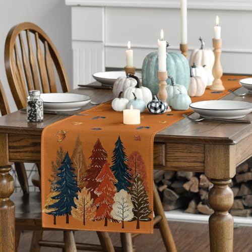 210 GSM Fall Table Runner 13x72 Inch Orange Home Party Decor - Artoid Mode