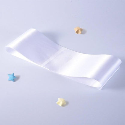 DJDZ 4 Pack White Satin Sashes | Customizable Party Accessories for Weddings & DIY Decor