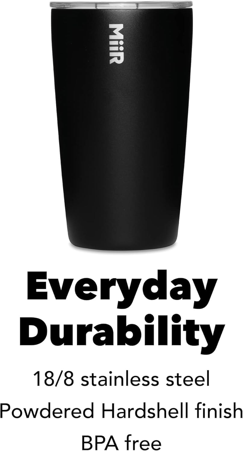 MiiR 12oz Insulated Stainless Steel Tumbler - Splash Proof Slide Lid for Hot & Cold Beverages