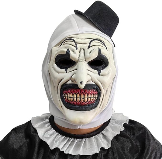 shyhand Adult Terrifier Mask Art the Clown Mask Scary Killer Clown Mask Halloween Creepy Clown Cosplay Mask for Men Women