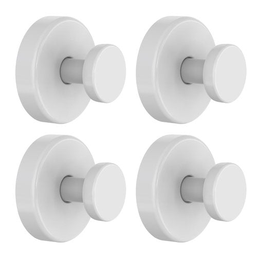 Hviiso Suction Cup Hooks, Glass Window, Mirror - Shower Hooks for Inside Shower, No Drill Towel Hooks for Bathrooms, Bath Robe Coat Looafh Hook for Hanging - White (4 Pack)