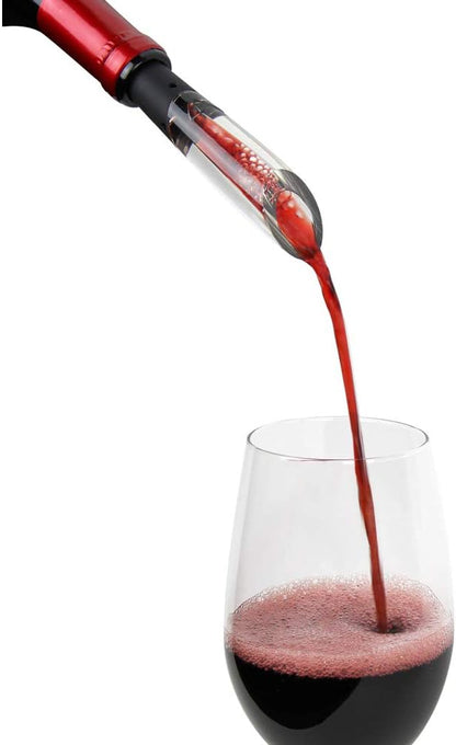 Vinturi On-Bottle Wine Aerator Pourer and Decanter for Red and White Wines Patented Design Perfectly Aerates Wines By The Glass or Bottle With Distinctive Sound, Black