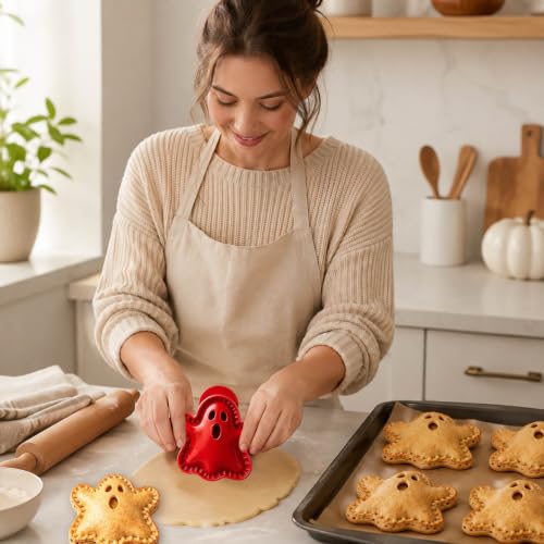 Halloween Mini Pie Mold Set - Fall Baking Dough Press Cutter, Molds-C